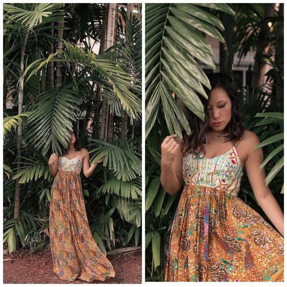 Anthropologie Raga Parkland Embroidered Maxi Dress - Picture 3 of 8